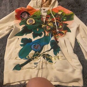 Ed hardy zip up hoodie